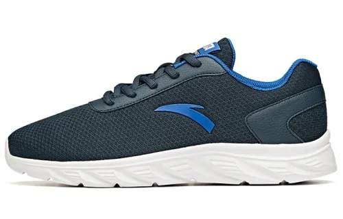 Anta Cushioning Slip Resistant Abrasion Resistant Breathable Lightweight Low top Running Shoes Men's Dark Blue