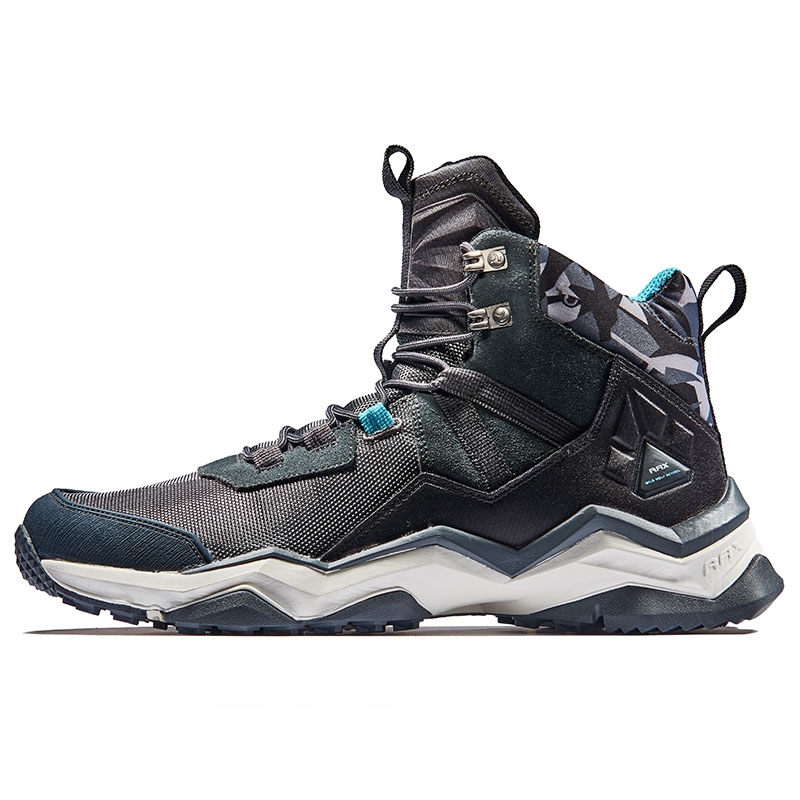 RAX Non slip Lightweight High top Outdoor Shoes Men’s Carbon Black