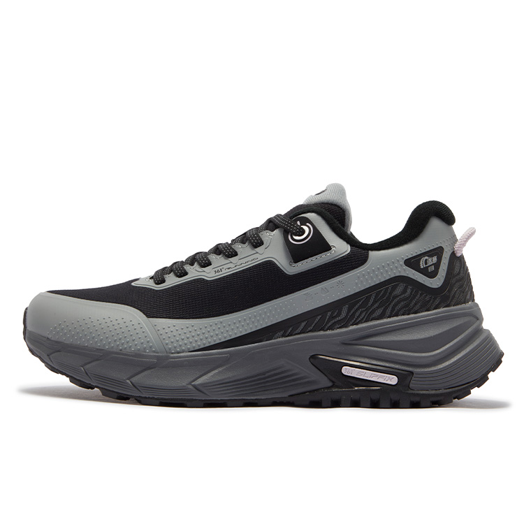361° Rain Screen Cushioning Slip Resistant Abrasion Resistant Low top Casual Running Shoes Women’s Black Gray