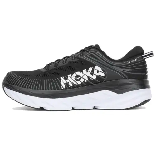 HOKA ONE ONE Bondi 7 Running Shoes Men's Low Top Black/White