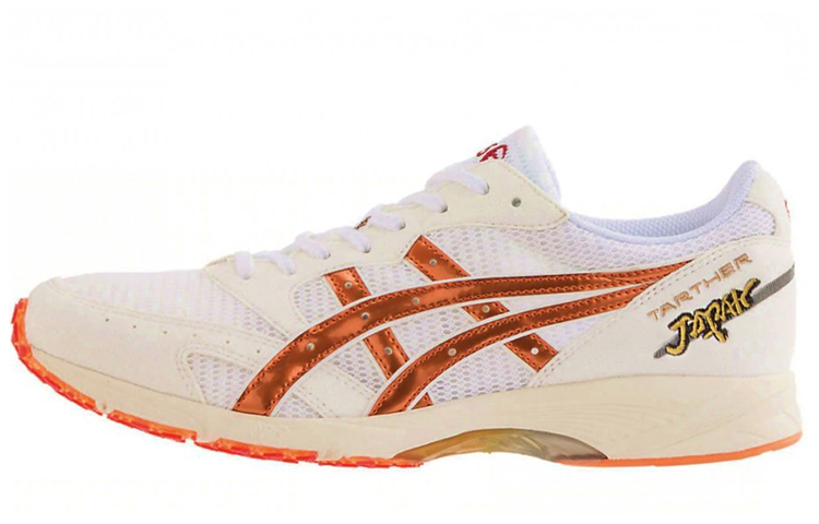 Asics Tarther Japan Breathable Low top Running Shoes Men's White Orange