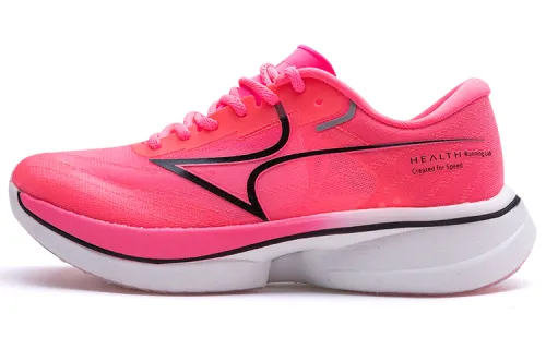 Hailes Light Wing 001 Full Palm Carbon Board Marathon Mesh Fabric Low Top Running Shoes Men and Women Same Model Rose Red