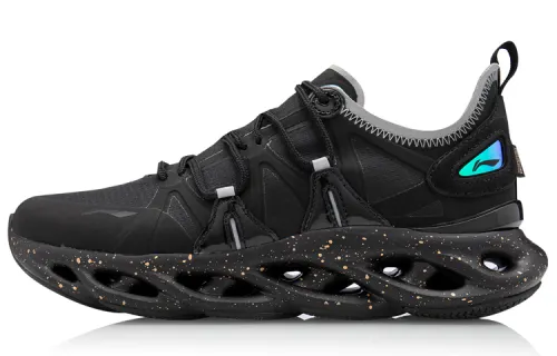 Li Ning Li Ning Arc Comfortable Cushioning Rebound Lightweight Low top Running Shoes Women's Standard Black