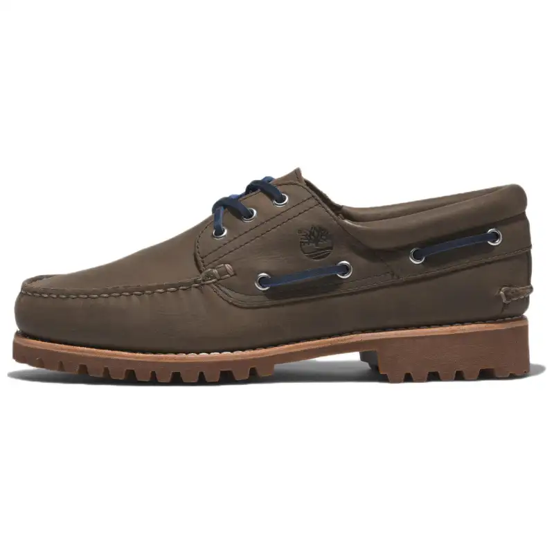 Timberland 3 Eye Boat Artificial Leather Slip Resistant Abrasion Resistant Men's Casual Shoes Men's Umber
