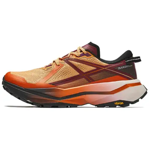 Anta Slip Resistant Abrasion Resistant Low top Trail Running Shoes Men's Orange