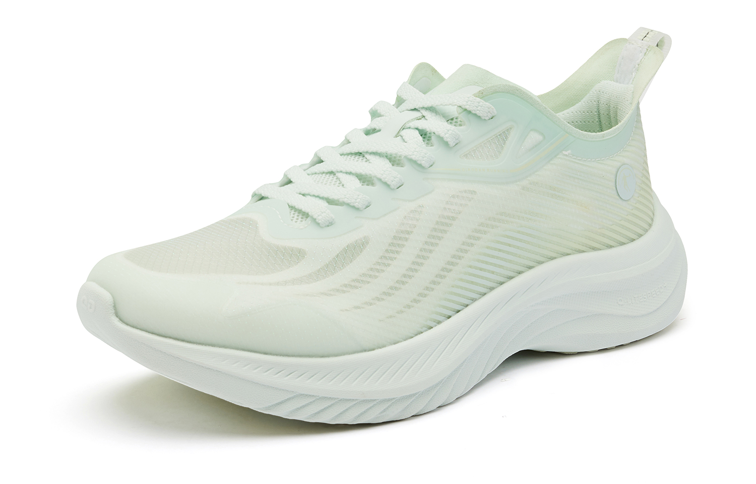 QIAODAN Light Speed 4.0 PLUS Running Shoes Women’s Low Top Light Transparent Green Celadon