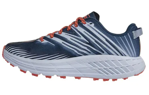 HOKA ONE ONE Speedgoat 4 Running Shoes Women's Low Top Blue/Orange