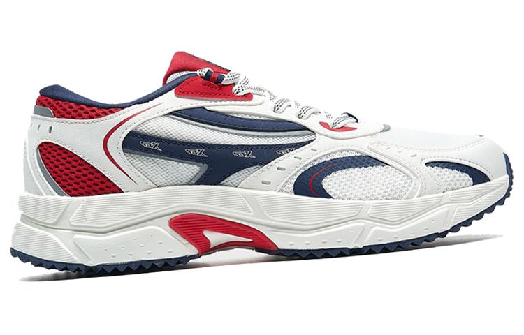 XTEP Cushioning Slip Resistant Abrasion Resistant Low top Running Shoes Men’s White Blue Red