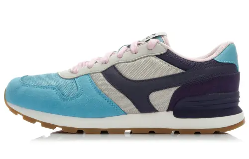 Li Ning Vintage Abrasion Resistant, Slip Resistant, Cushioned, Lightweight Low top Running Shoes Women's Blue Gray