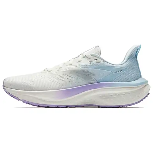Anta Mach 5SE Slip Resistant And Breathable Low top Casual Running Shoes Women's White Blue Purple