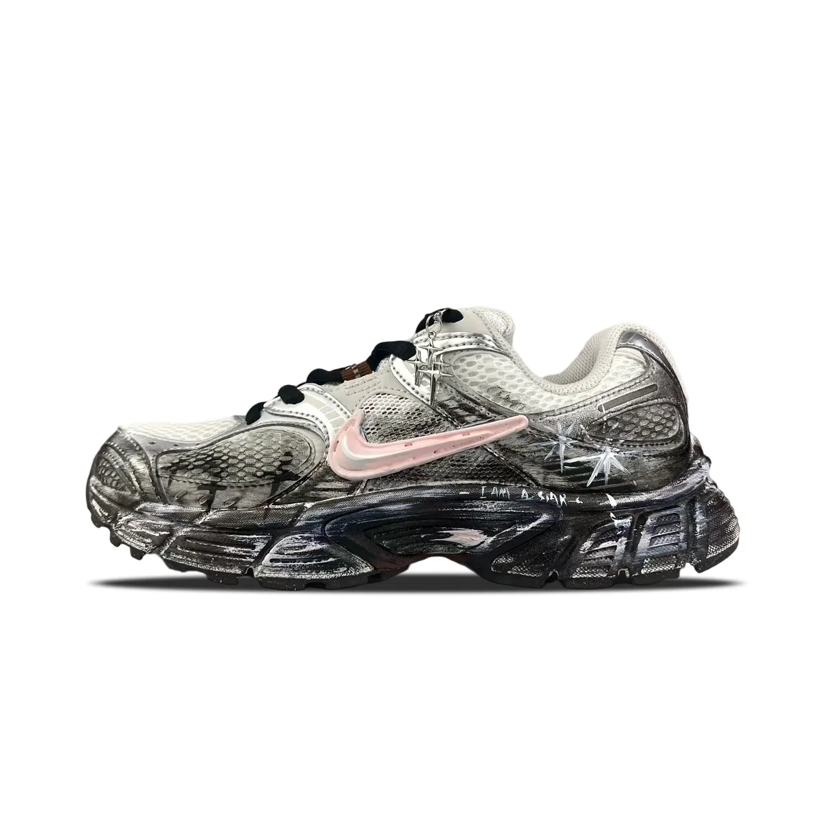 Nike V5 RNR Abrasion Resistant Breathable Abrasion Resistant Breathable Low top Running Shoes Women's Silver Pink