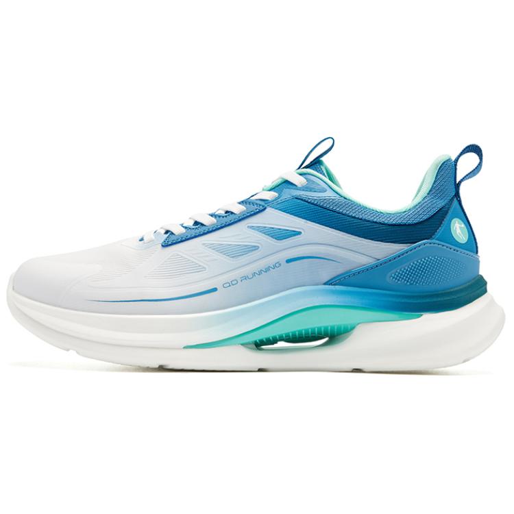 QIAODAN Speed Slip Resistant Abrasion Resistant Coverage Low top Casual Running Shoes Men’s White Blue