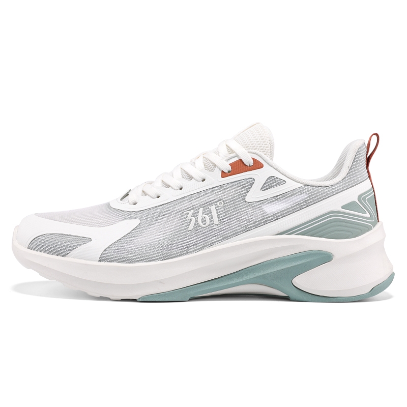 361° Slip Resistant And Breathable Low top Sprint Casual Running Shoes Men’s White Green