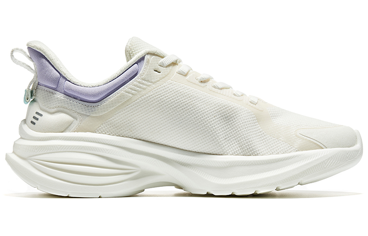 Erke Slip Resistant Abrasion Resistant Cushioning Low top Running Shoes Women’s White Purple