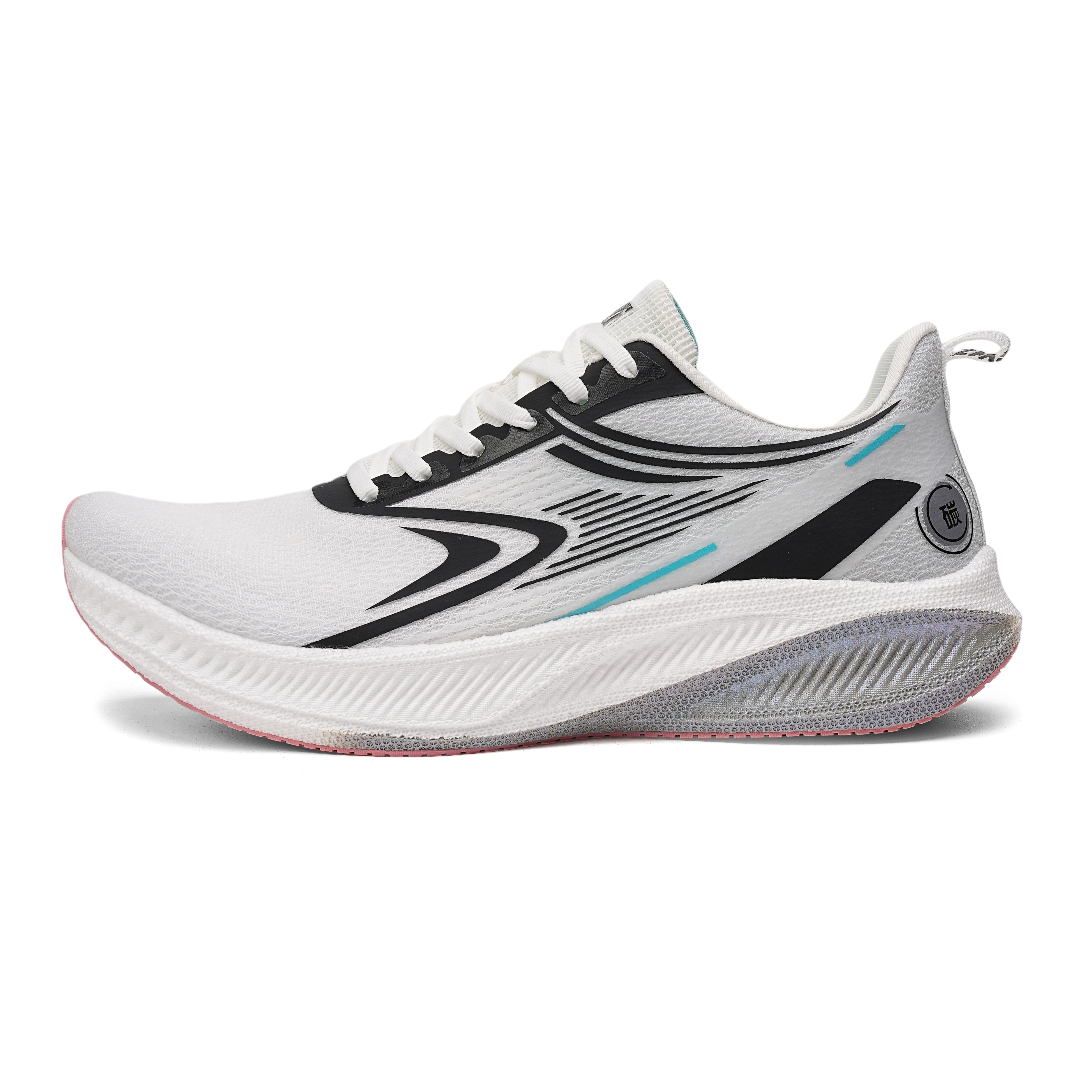 IWZI Slip Resistant Abrasion Resistant Slip Resistant Abrasion Resistant Running Shoes Unisex Neon White Black