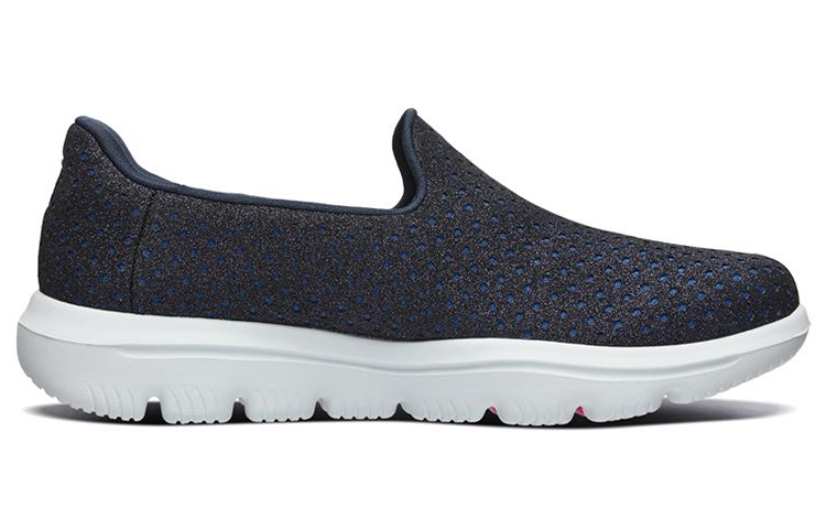 Skechers Go Walk 3 Comfortable Round Toe Fabric Low top Running Shoes Women’s Black Blue