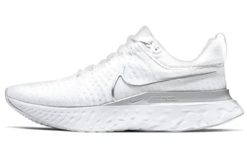 Nike React Infinity Run Flyknit 2 cushioning foam sports comfort Mesh fabric shock-absorbing, anti-slip wear-resistant, breathable, low top Casual running shoes Women's silver