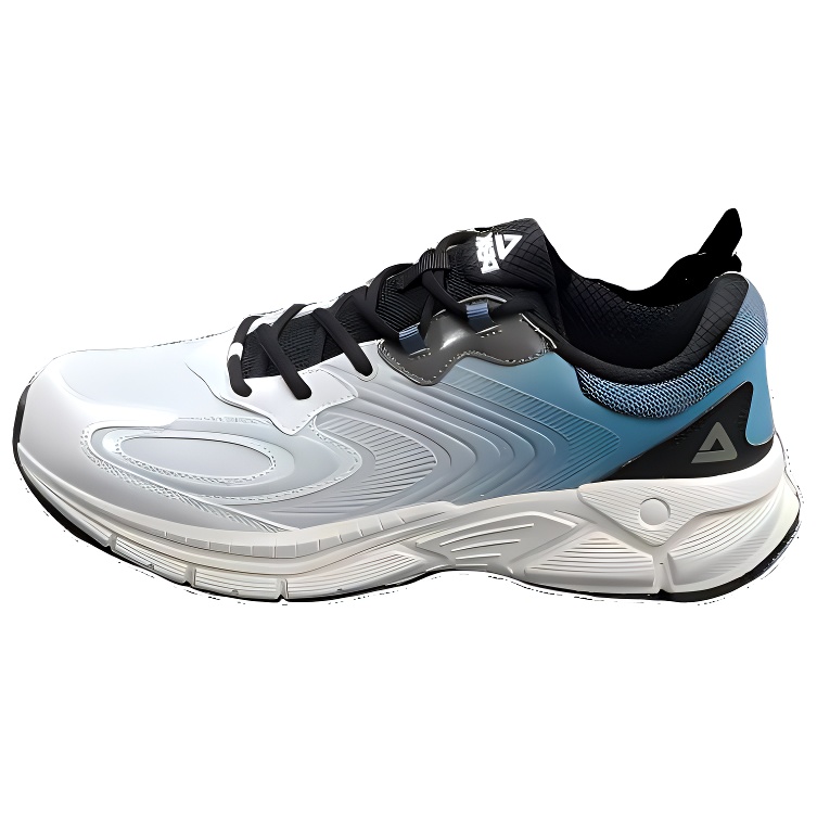 PEAK Comfortable Cushioning, Wear Resistant Low top Casual Running Shoes Men’s White Blue