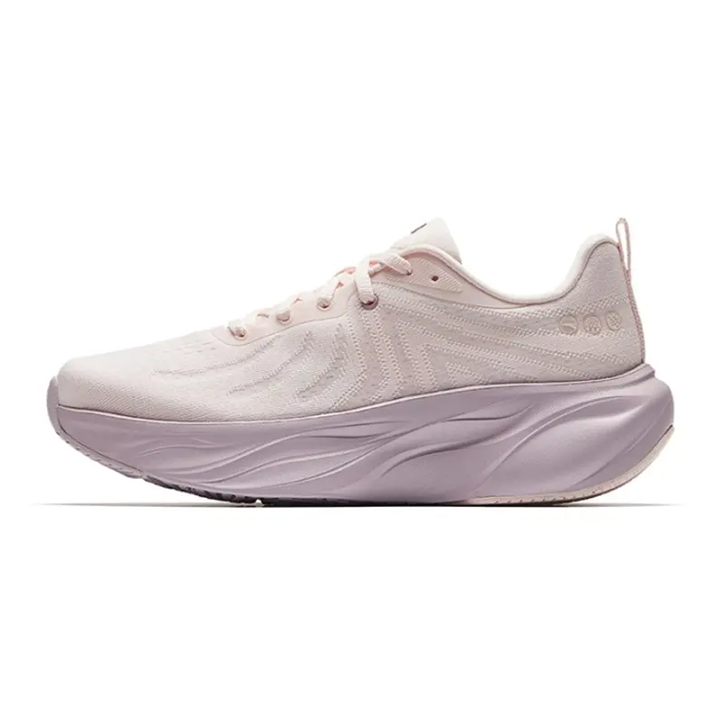 Anta Leaf 1.0 Cushioning Breathable Low top EVA Casual Training Running Shoes Women's Residual Pink White