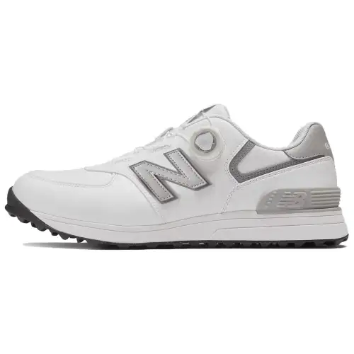 New Balance NB 574 Abrasion Resistant Abrasion Resistant Golf Shoes Men's White Gray