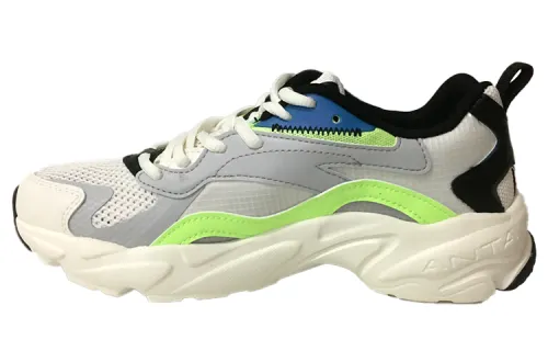 Anta Running Collection Comfortable Slip Resistant Abrasion Resistant Low top Running Shoes Men's Microchip Gray