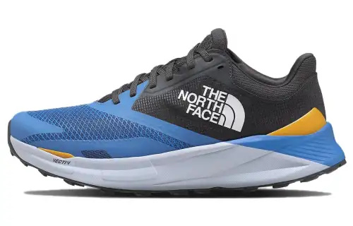 THE NORTH FACE Cushioning Slip Resistant Low top Running Shoes Men's Glossy Blue/Asphalt Gray
