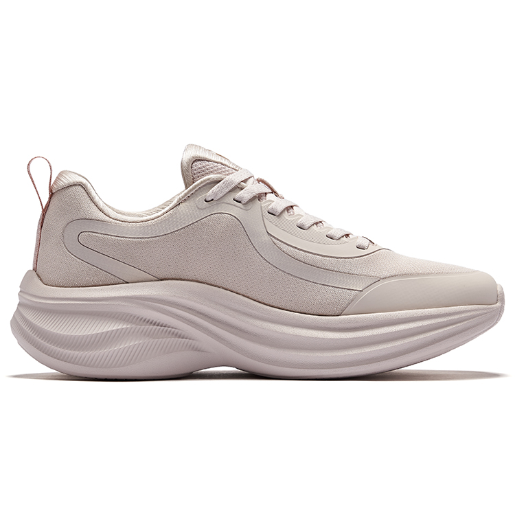 Erke Cushioning Height Increasing Low top Casual Running Shoes Women’s Painted Gray Clay Pink