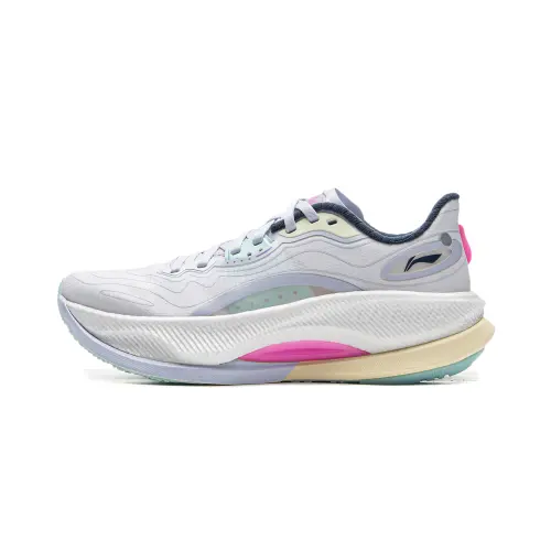 Li Ning Yueying 4 Slip Resistant Abrasion Resistant Low top Casual Running Shoes Women's White Purple