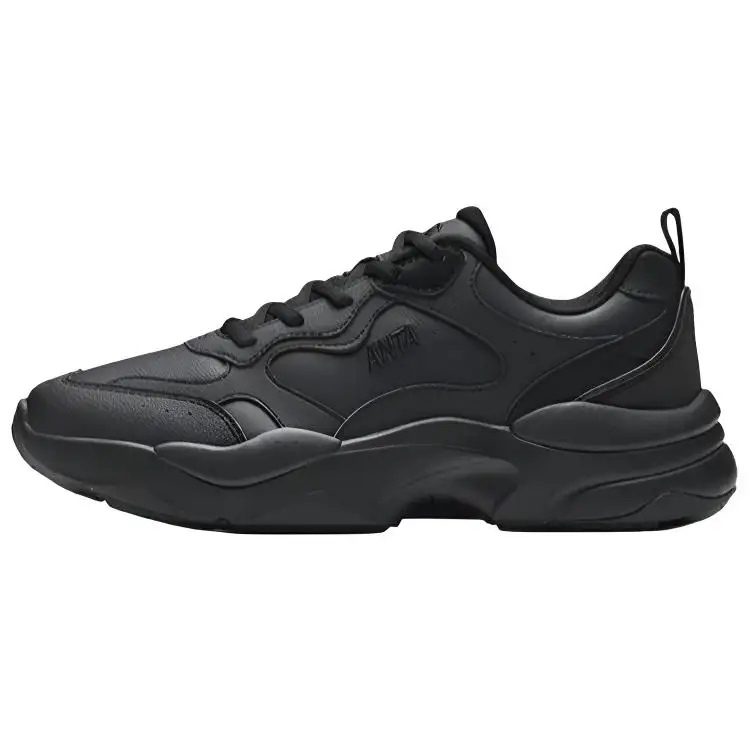 Anta Life Collection Cushioning Slip Resistant Breathable Low top Chunky Sneakers Women's Basic Black
