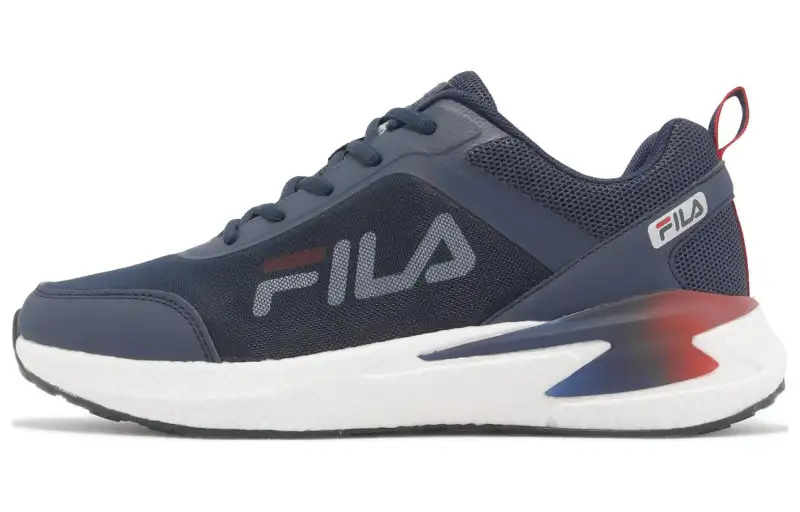 FILA Cruise Abrasion Resistant Breathable Low top Running Shoes Men's Blue White