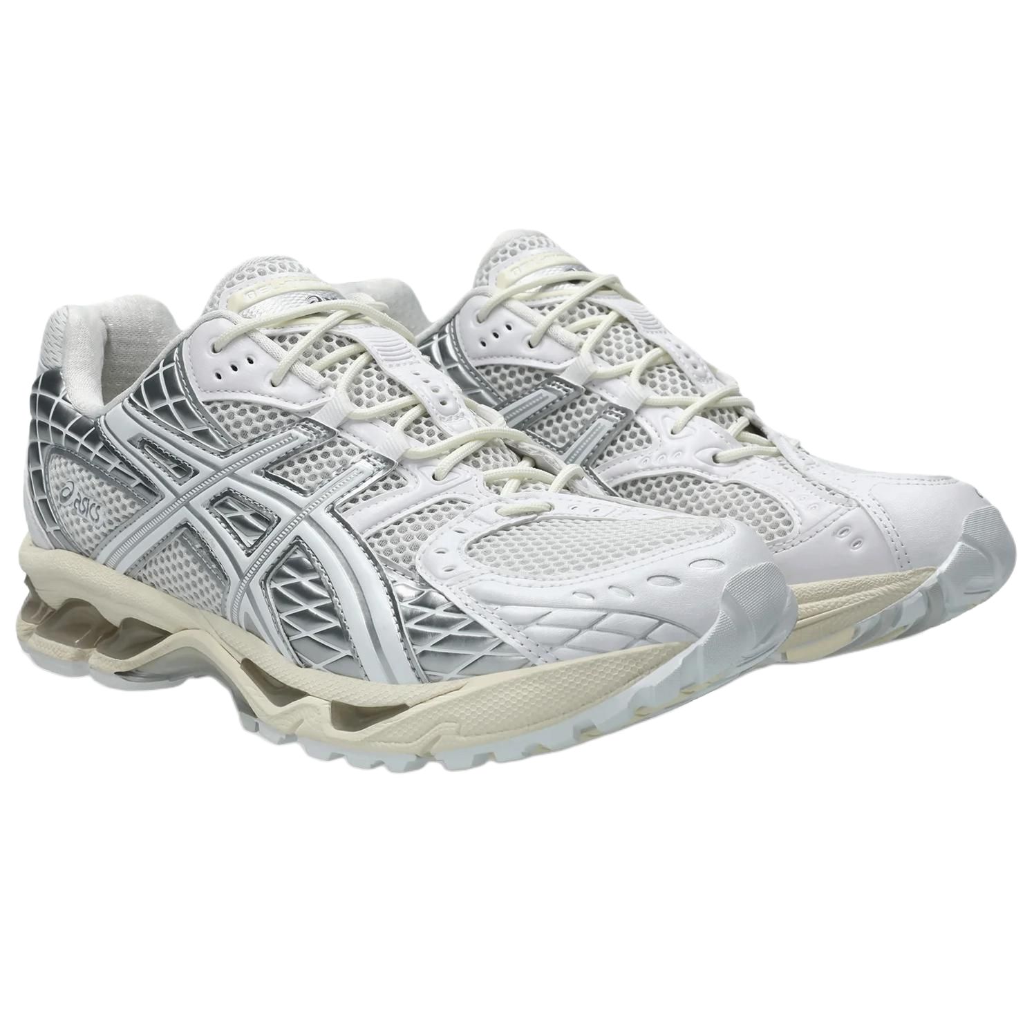 ASICS GEL Nimbus 10.1 Abrasion Resistant Low top Casual Running Shoes Unisex White Silver