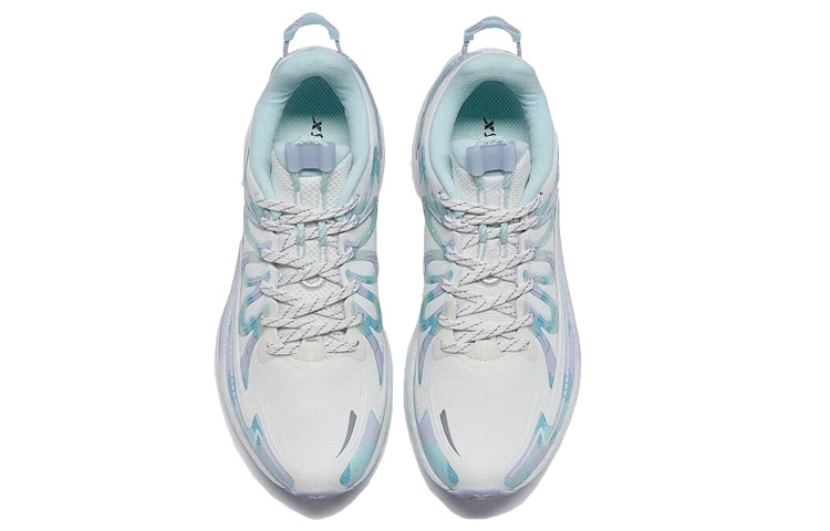 XTEP Wind & Fire 26th Generation Running Shoes Women’s Low Top Sail White/Light Dusk Blue/Purple