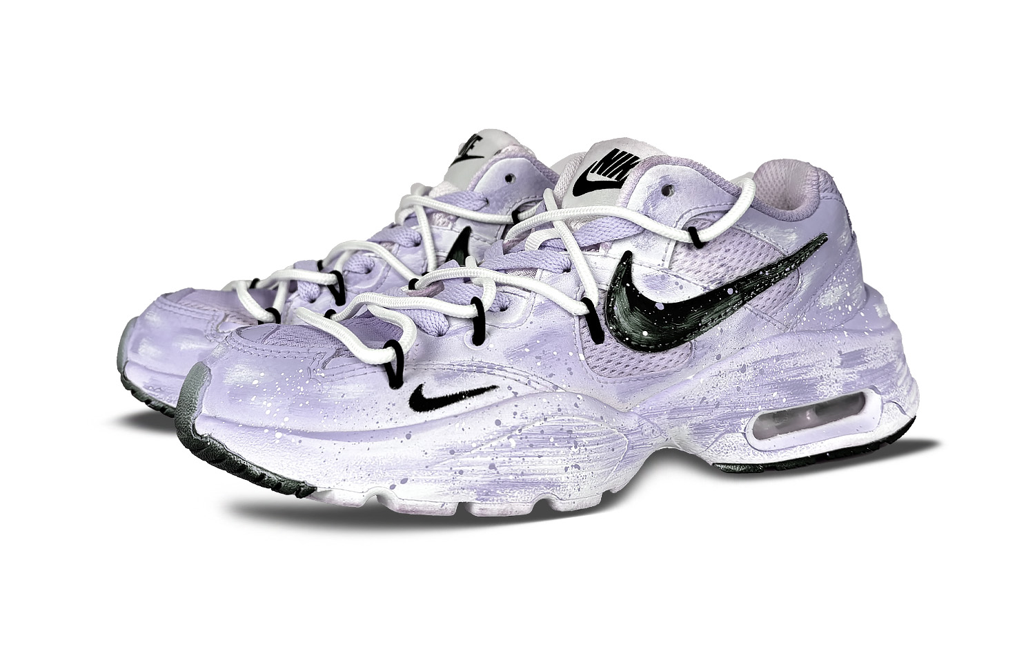 Nike Air Max Fusion Slip Resistant Abrasion Resistant Low top Running Shoes Women’s Purple White