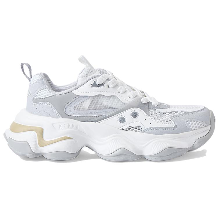 Kappa Slip Resistant Abrasion Resistant Slip Resistant Abrasion Resistant Low top Running Shoes Unisex White Gray