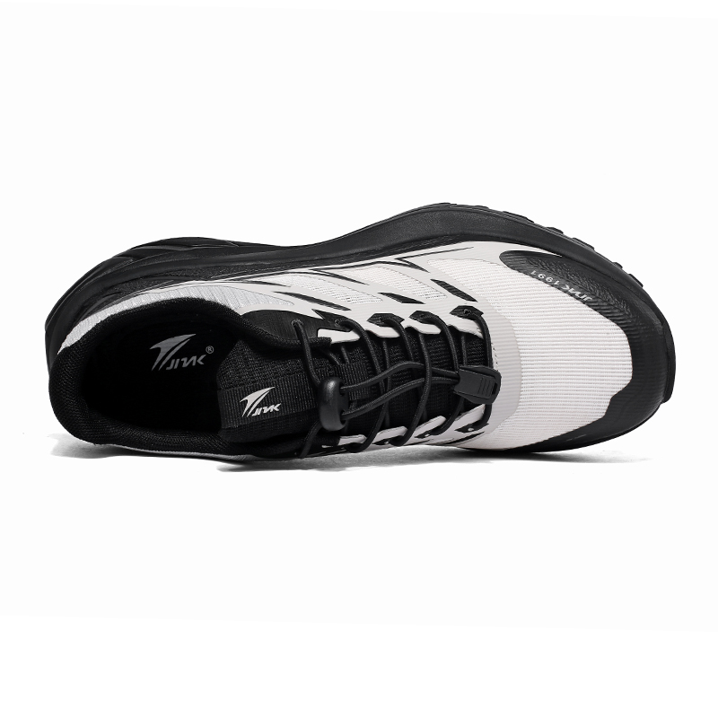 JINLAIKE Cushioning Abrasion Resistant Breathable Low top Outdoor Shoes Unisex Gray Black