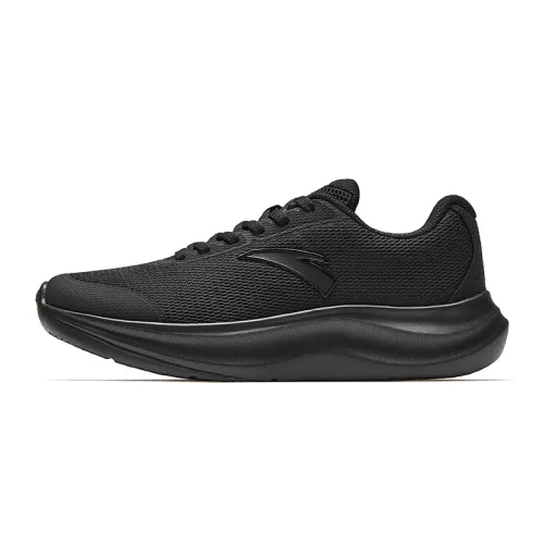 Anta Cushioning Abrasion Resistant Waterproof Low top Casual Running Shoes Women's Black