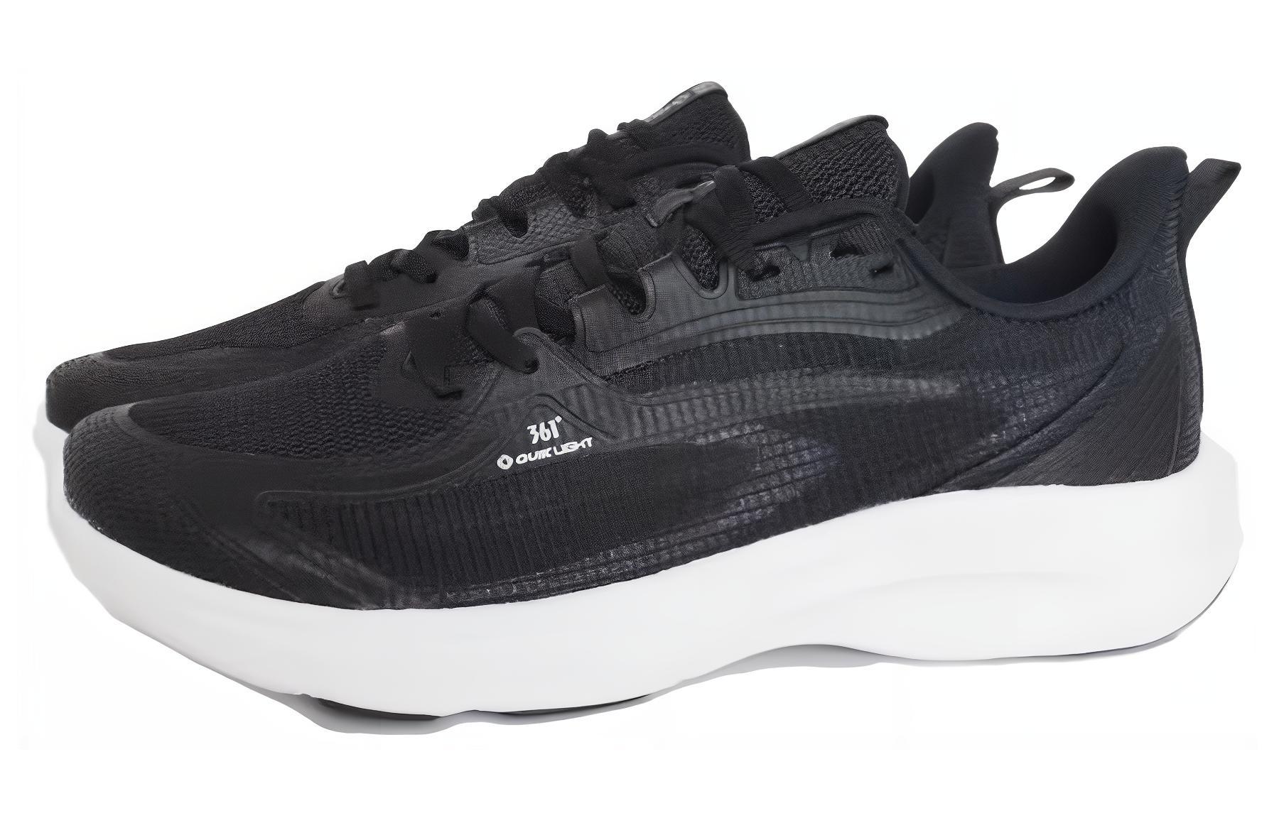 361° Slip Resistant Abrasion Resistant Low top Running Shoes Men’s Black White