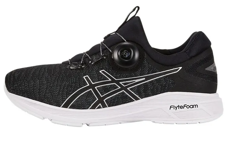 Asics Dynamis Comfortable Abrasion Resistant Breathable Low top Running Shoes Women's Black Graphite Gray White