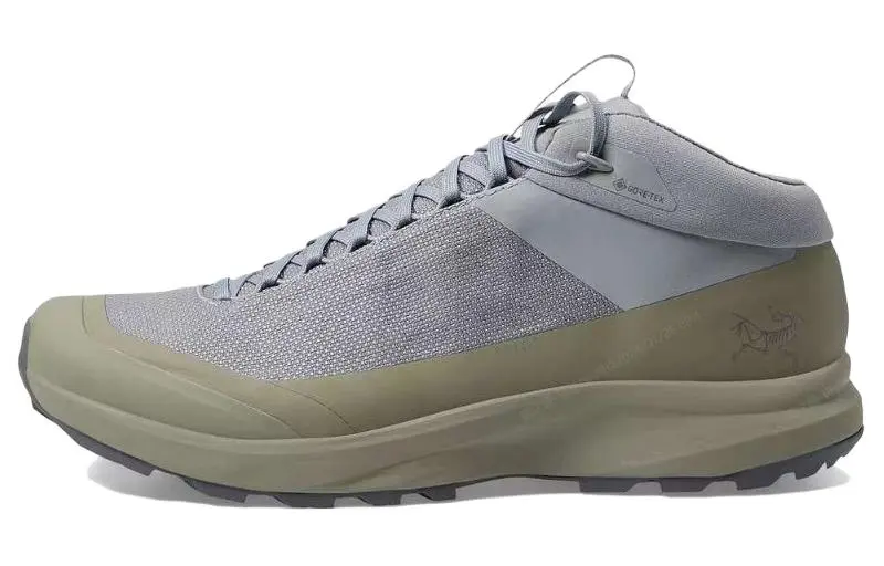 Arc'teryx Aerios AURA Gore Te Comfortable Round Toe Cushioning Slip Resistant Mid top Outdoor Shoes Unisex Gray