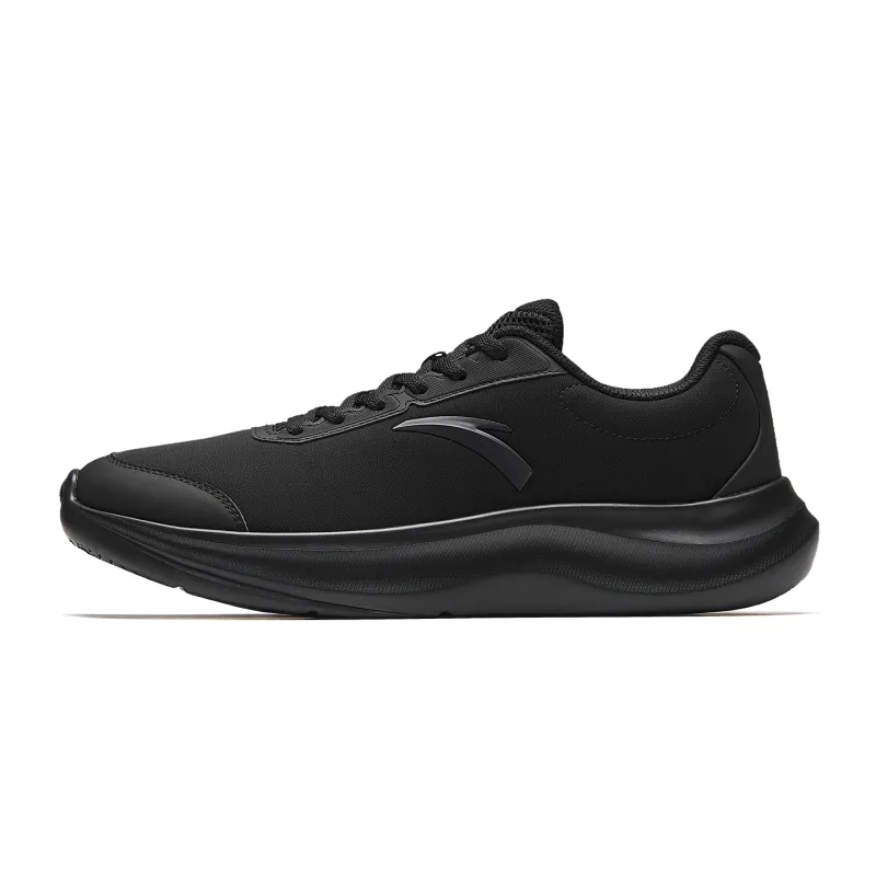 Anta Cushioning Abrasion Resistant Cushioning, Wear Resistant Low top Casual Running Shoes Men's Black