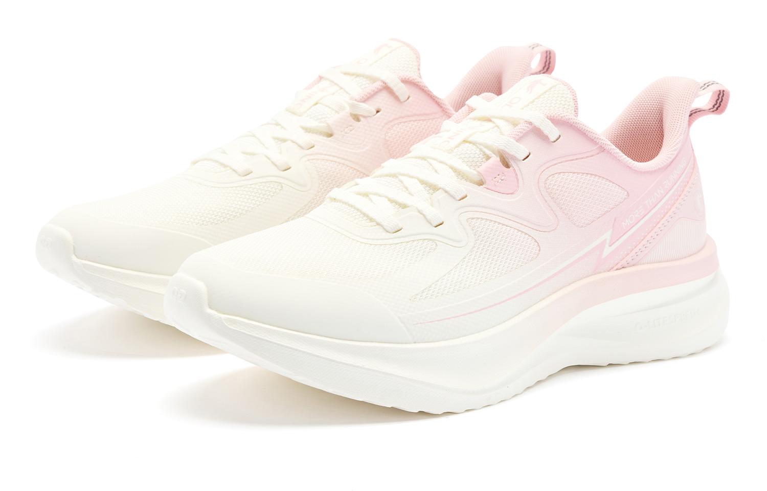 QIAODAN Yue Run Fabric Low top Q LITESPEED Technology Casual Training Running Shoes Women’s Beige Pink