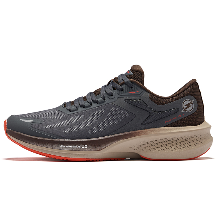 Erke Lightning 3.0 Cushioning Rebound Low top Running Shoes Men’s Gray Brown