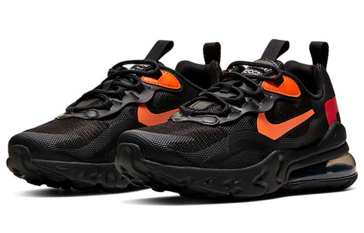 Женские кроссовки Nike Air Max 270 (черно-оранжевые) — Чёрныйоранжевый — фото 3