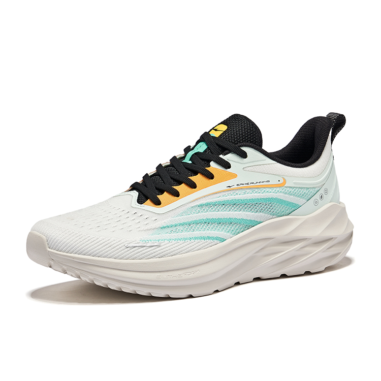 Erke Cushioning Rebound Lightweight Breathable Low top Running Shoes Men’s Microcrystal White Jade Green