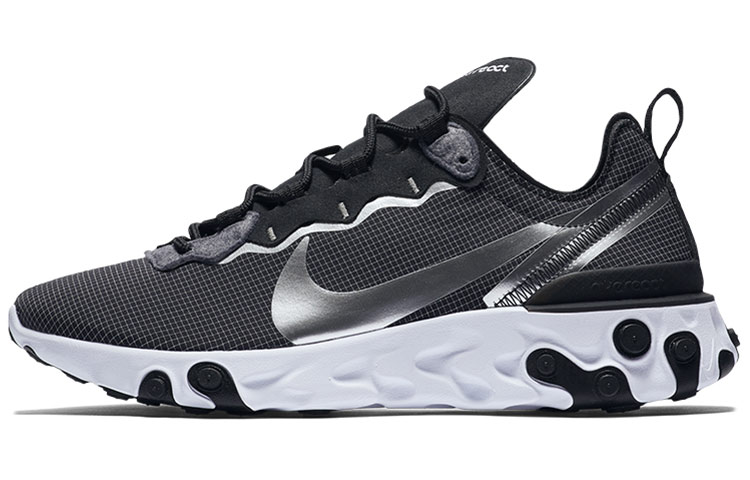 Nike React Element 55 Black Metallic Silver