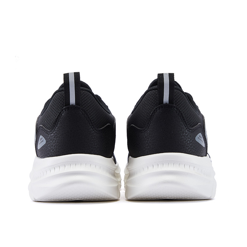 XTEP Cushioning Slip Resistant Abrasion Resistant Low top Casual Running Shoes Men’s Black White