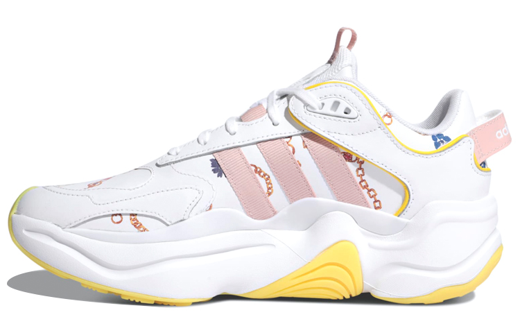 Adidas Originals Magmur Runner Low top Running Shoes Women's White Yellow Pink