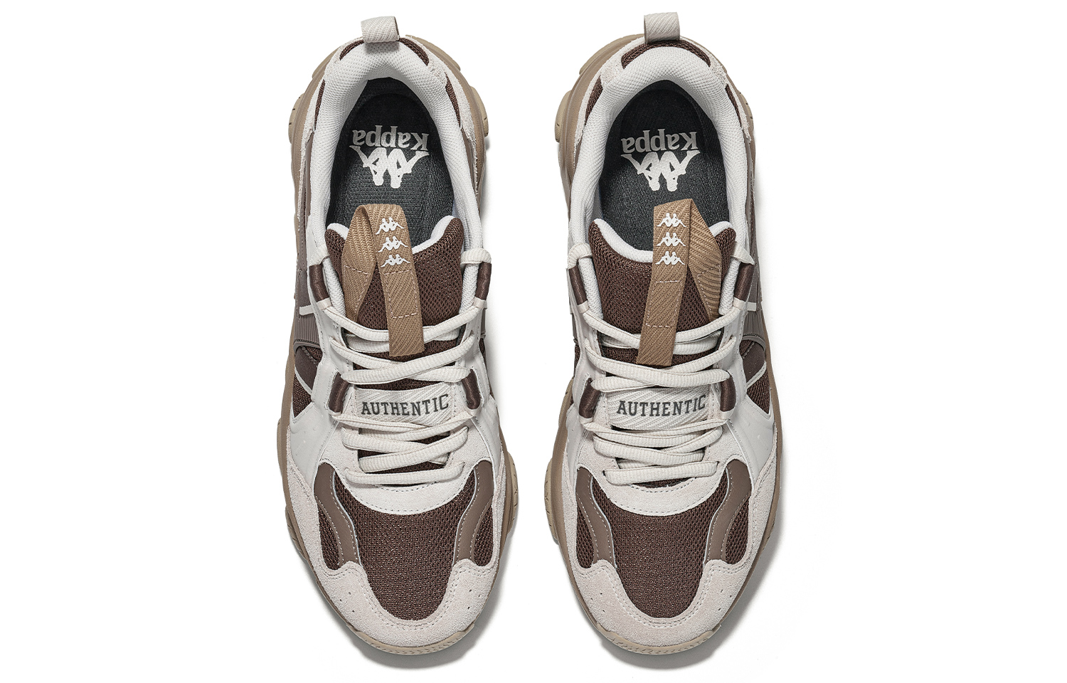Kappa Slip Resistant Low top Running Shoes Unisex Brown Gray