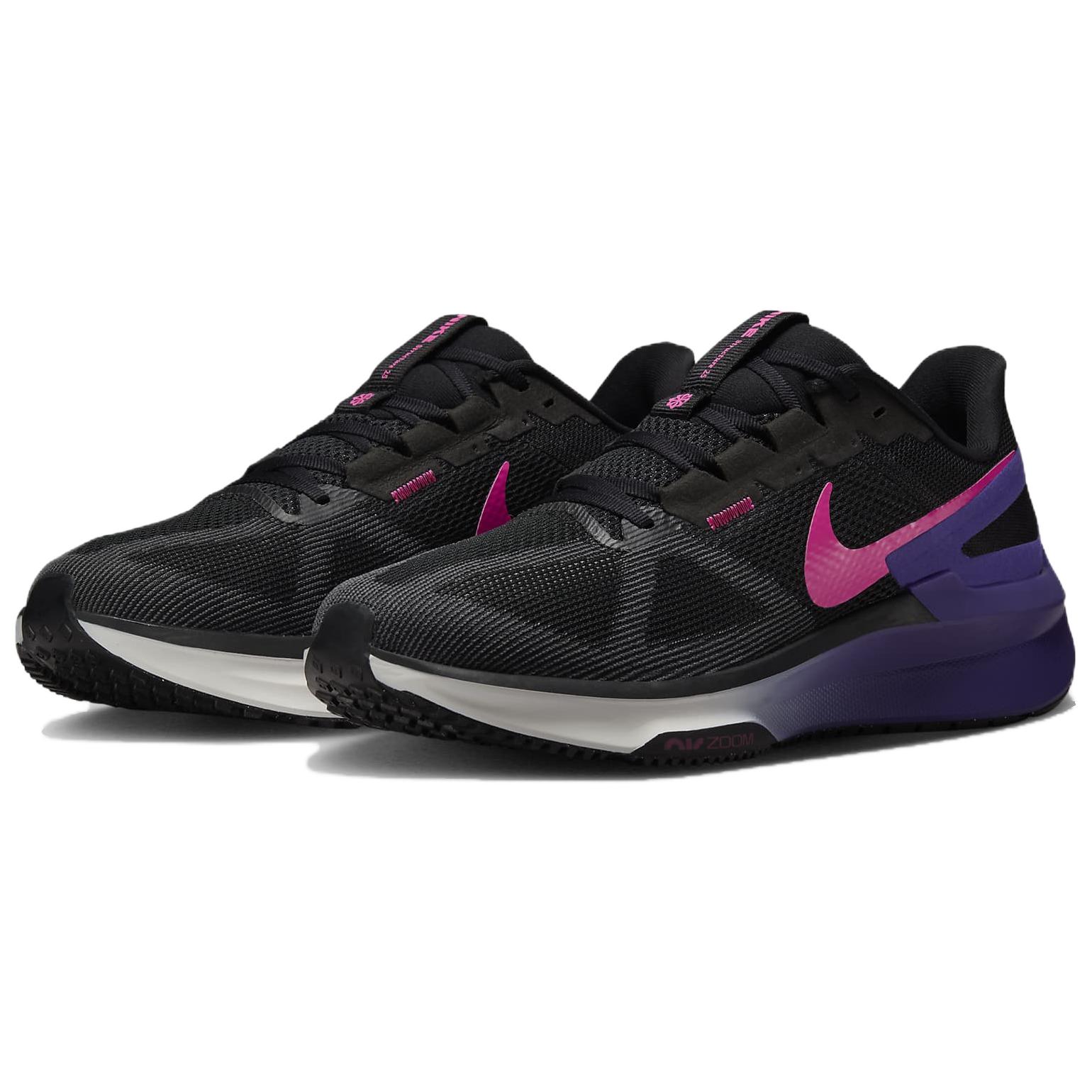 Nike Structure 25 Black Anthracite Field Purple Laser Fuchsia