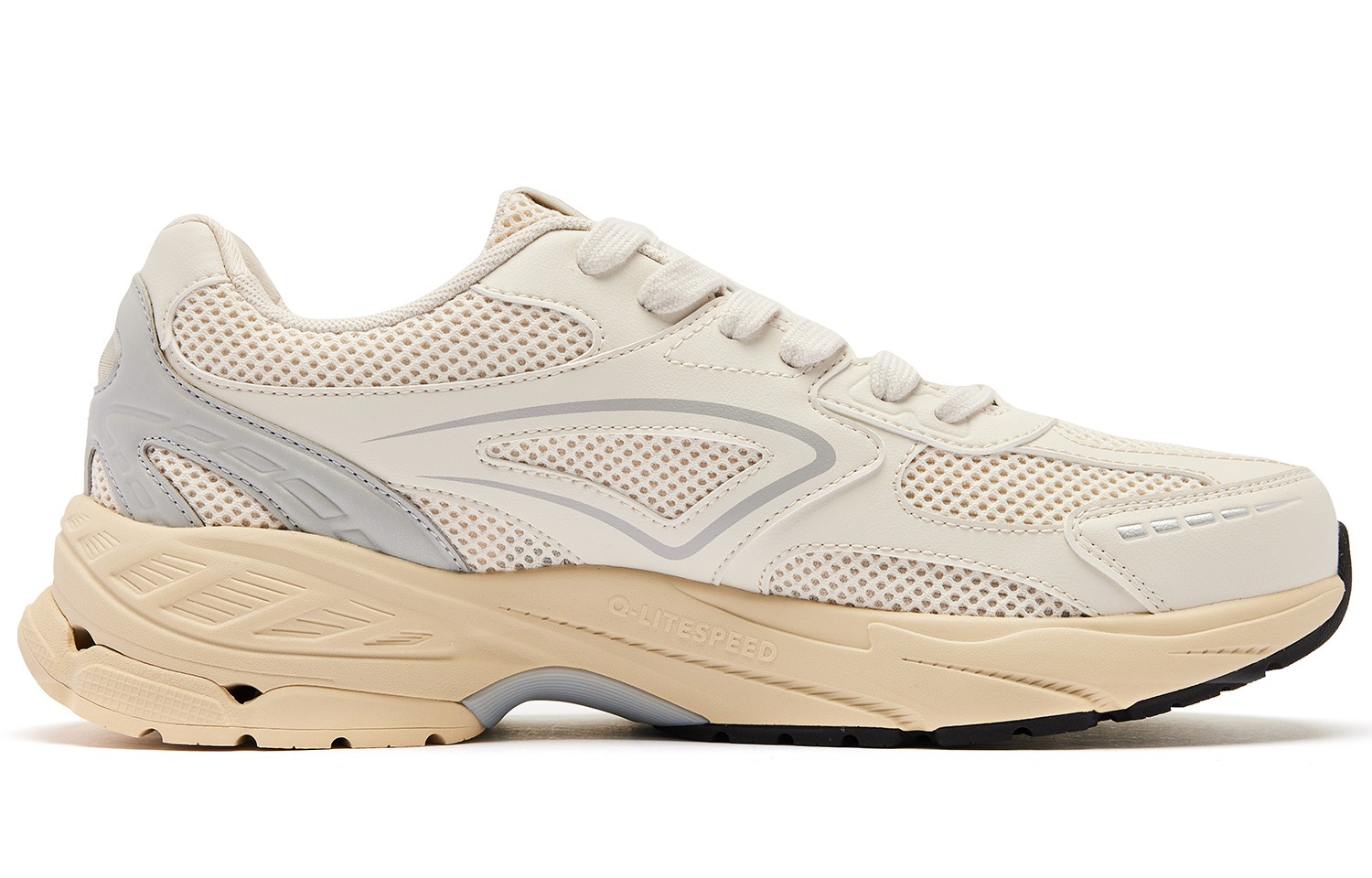 QIAODAN Kaiyuan 2.0 Comfortable Abrasion Resistant Abrasion Resistant Low top Running Shoes Men’s Beige